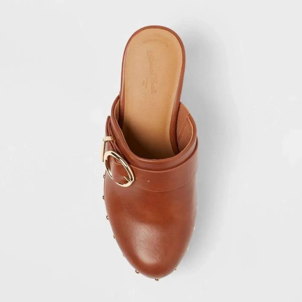 Women’s Sedona Heels with Memory Foam Insole – Universal Thread Brown 9